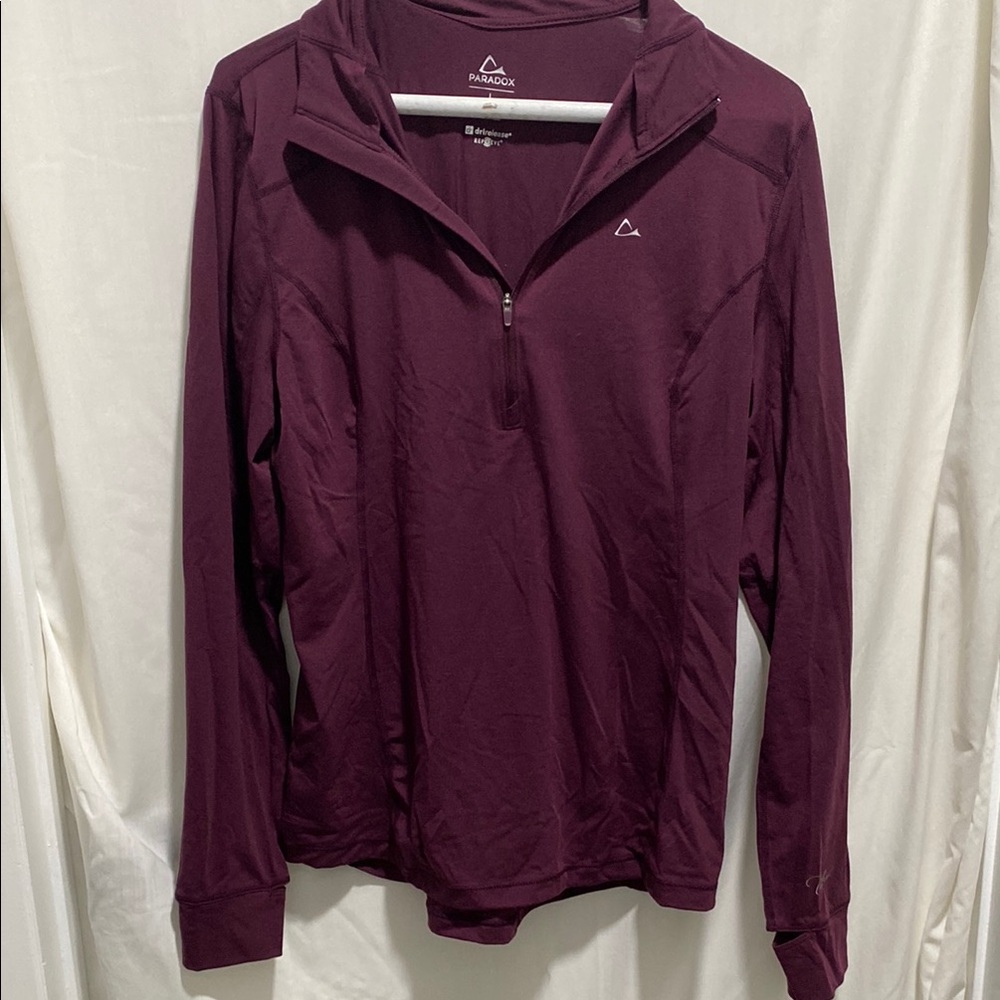 Paradox Women's Purple Half-Zip Long Sleeve Shirt